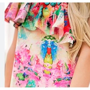 A by Amanda ‘Zoe’ Floral Print Ruffle Dress | s